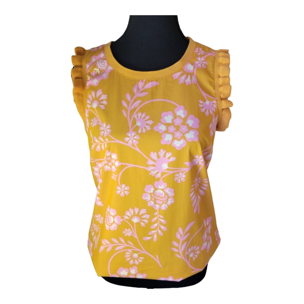 DR2 Ruffle Poplin Top (NWOT)